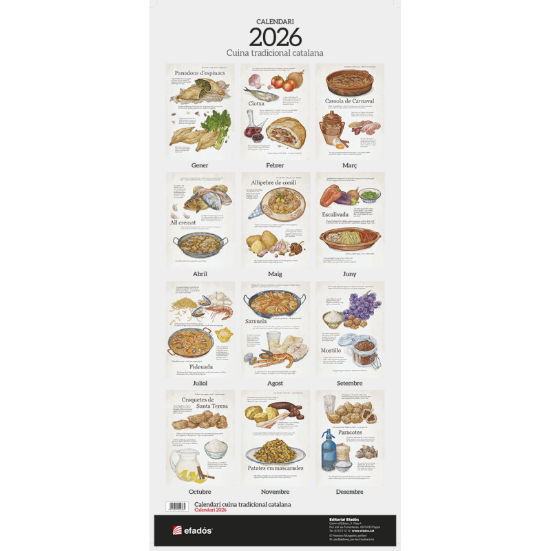 CALENDARI CUINA TRADICIONAL CATALANA 2026