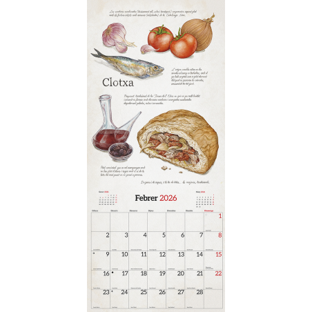 CALENDARI CUINA TRADICIONAL CATALANA + FOLLETS I MINAIRONS 2026