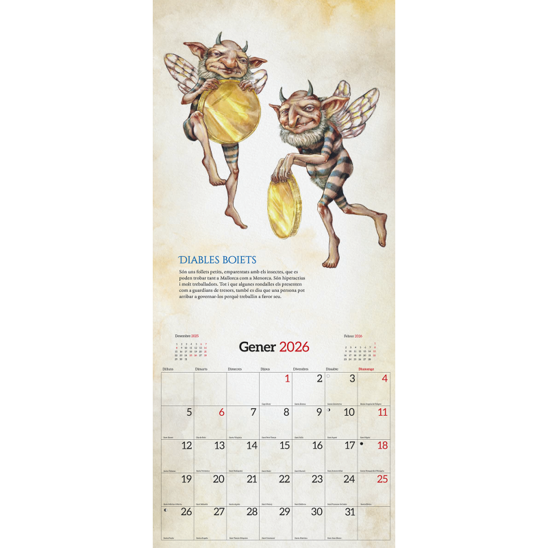 CALENDARI CUINA TRADICIONAL CATALANA + FOLLETS I MINAIRONS 2026