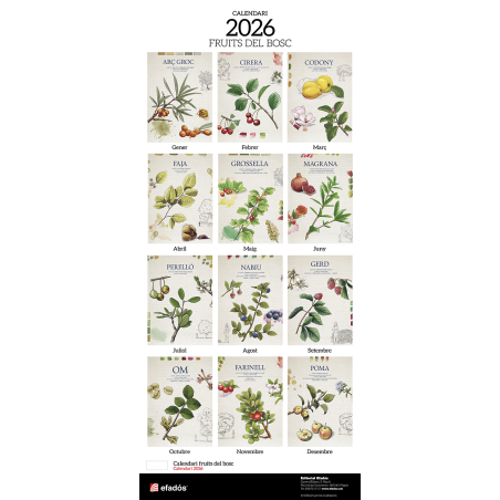 CALENDARI FULLETS I MINAIRONS + FRUITS DEL BOSC 2026