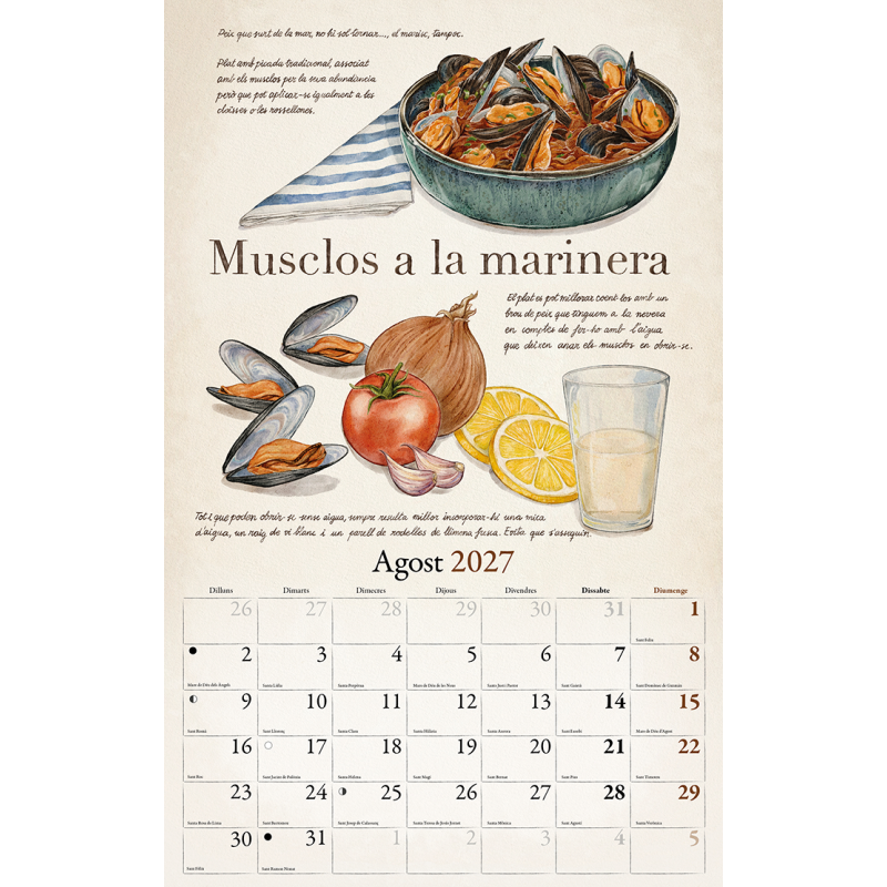 CALENDARI CUINA TRADICIONAL CATALANA 2027
