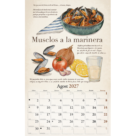 CALENDARIO COCINA TRADICIONAL CATALANA 2027