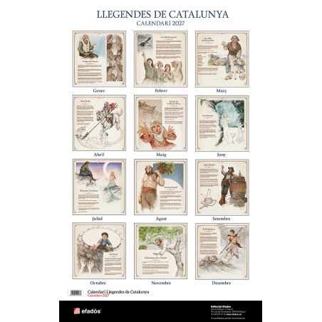 CALENDARIO LEYENDAS Y OTRAS HISTORÍAS DE POR TODO DE CATALUÑA 2027
