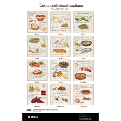 CALENDARI CUINA TRADICIONAL CATALANA + FRUITS DEL BOSC 2027