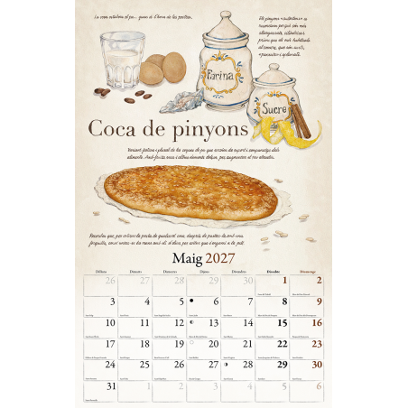CALENDARI CUINA TRADICIONAL  + LLEGENDES  2027