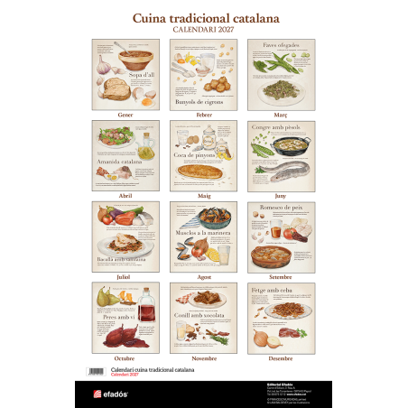 CALENDARIO COCINA TRADICIONAL + LEYENDAS 2027