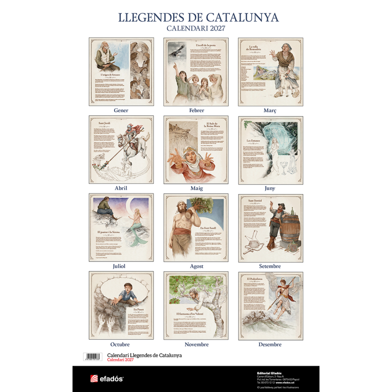 CALENDARI CUINA TRADICIONAL  + LLEGENDES  2027